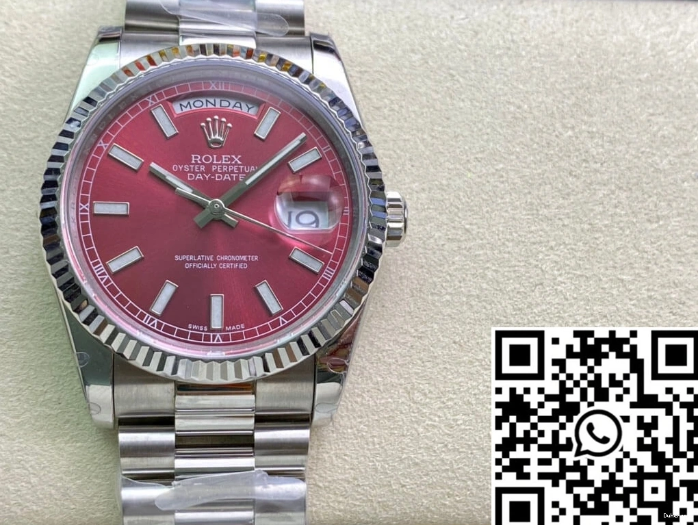 White 18k Factory 942 WaterResistant EW Gold Date Rolex 118239 Day 0807